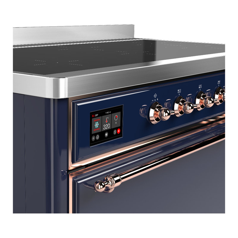Majestic III Series 48 Inch Induction Range with 6 Induction Elements in Antique White (Chrome Trim), Mightnight Blue, Copper