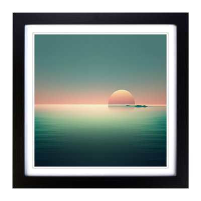 Seascape Minimalism 1 Piece Single Picture Frame Wall Art