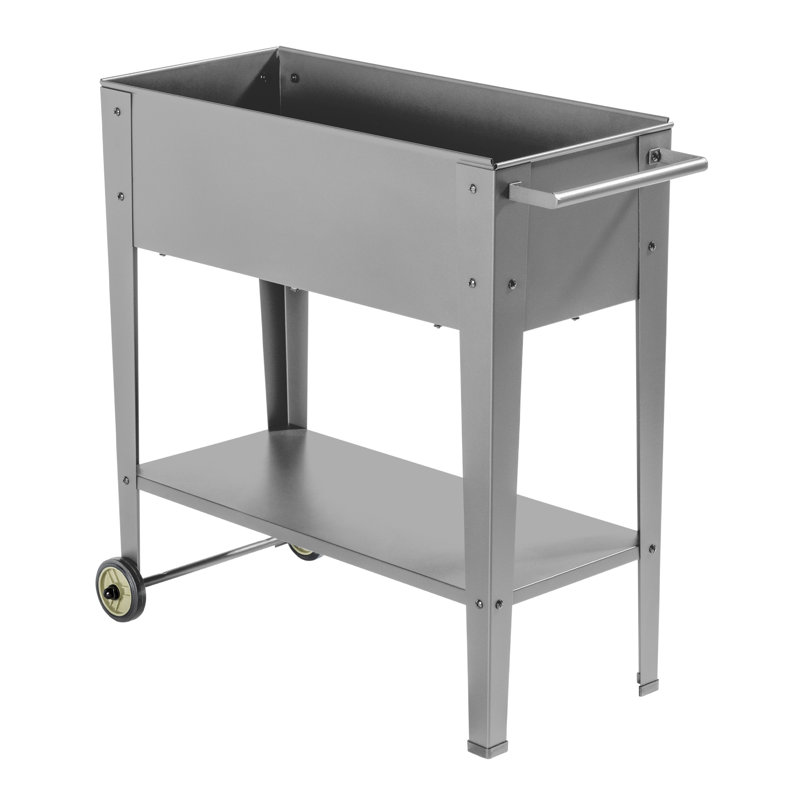 Anteus Metal Raised Garden Bed, White