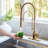 Pull Out Gooseneck High-Arc Kitchen Faucet-82627978