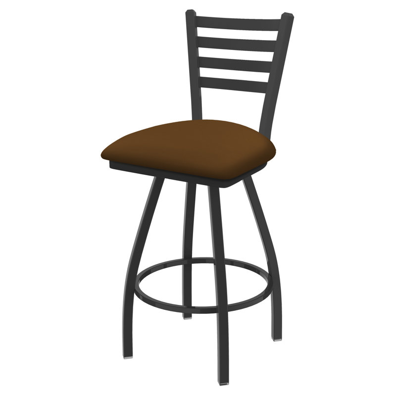 Tabouret de bar pivotant de 36" Evers, Étain, Vinyle - chaume Canter, Extra Tall (36” Seat Height)