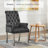 Upholstered Tufted Arm Dining Chairs-648702696