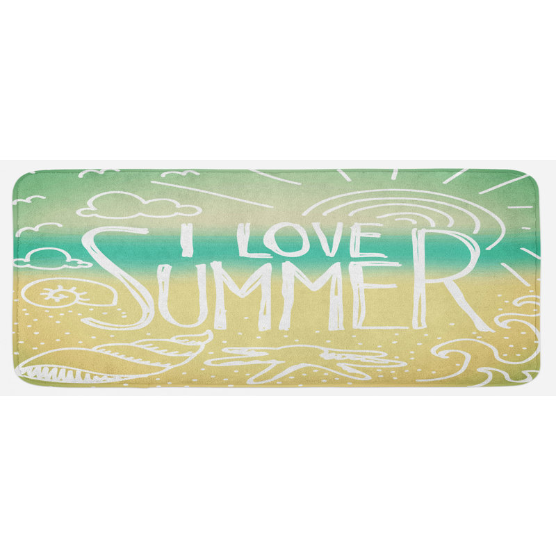 Coastal Polyester Kitchen Mat
