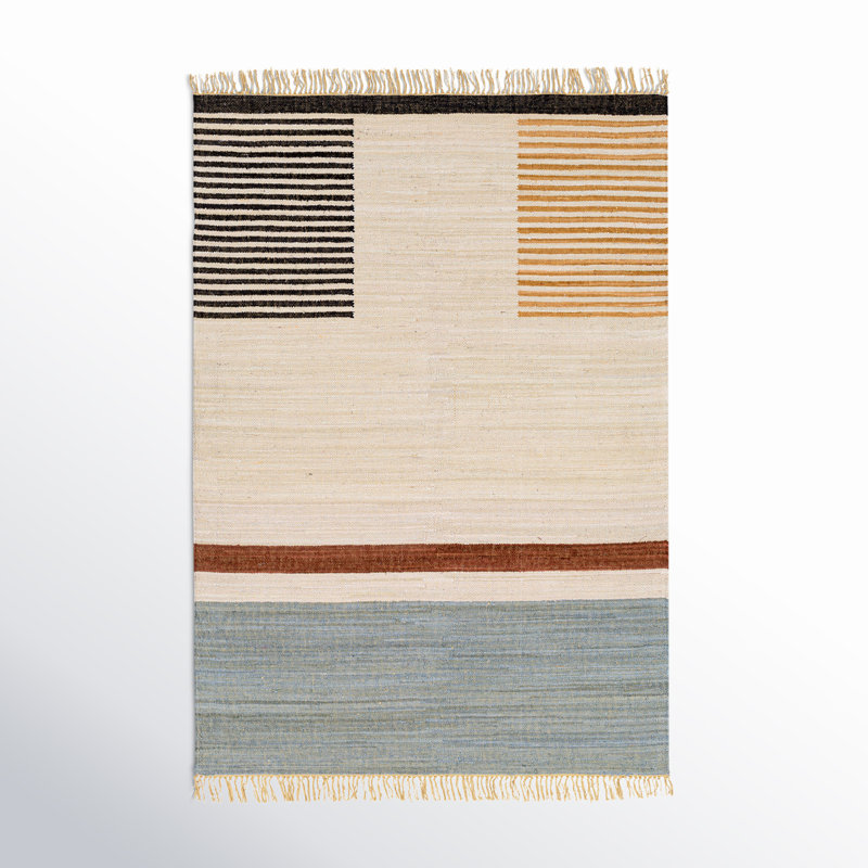 Avenue Cotton Striped Indoor Rug, Rectangle 2' x 3'