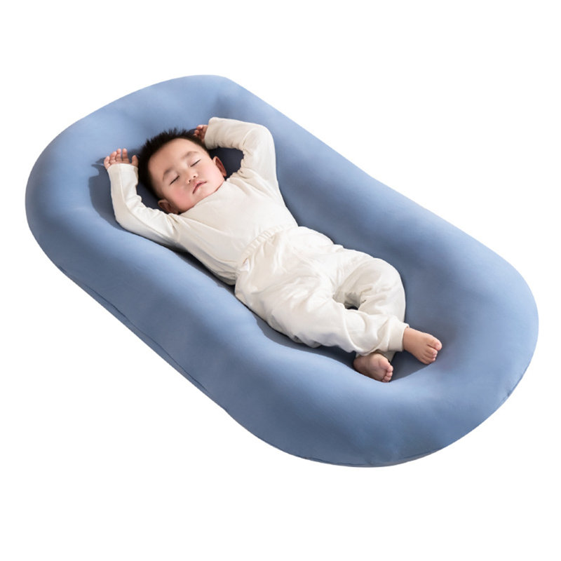 Baby Bionic Bed Neck Back Support Uterus-Like Structure for Womb Feeling Baby Lounge Pillow with Hidden Zipper Newborn Lounger Cushion for 0-12 Months Infants