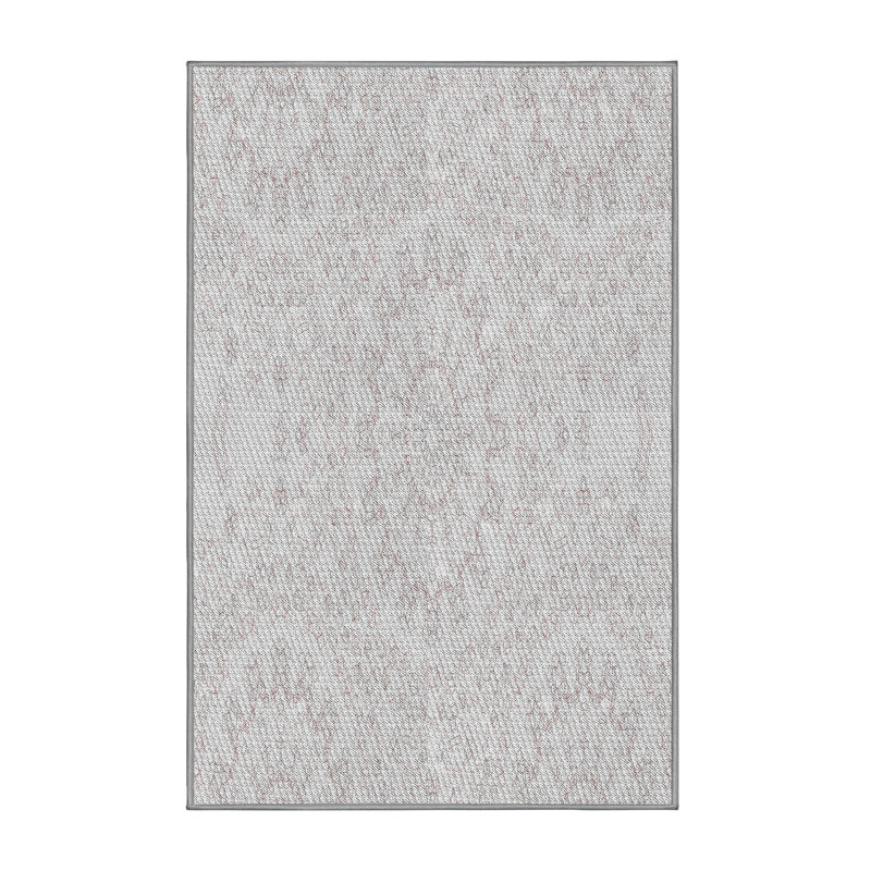Laine tissée à la machine de couleur unie et Tapis décoratif gris polyester, Rectangle 2 pi x 3 pi