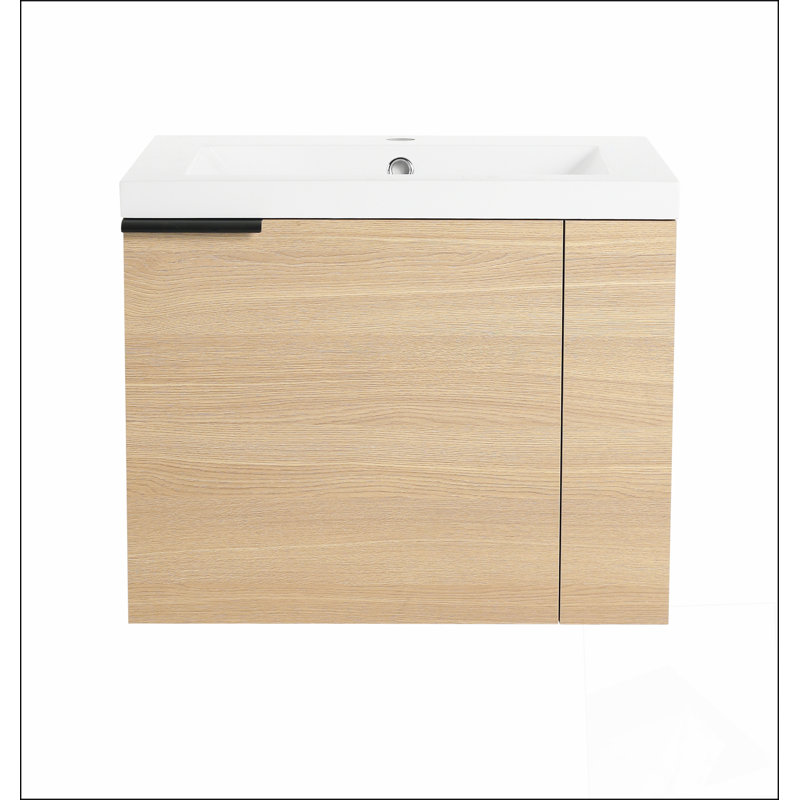 Ensemble de meuble-lavabo de 24 po pour grand espace, ensemble d'armoires de salle de bain moderne, ensemble d'armoires de lavabo de salle de bain, chêne (composable)