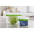 Rubbermaid FreshWorks Produce Saver, Medium and Large Produce Storage Containers, 4 Piece Set