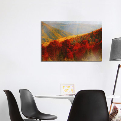 Crimson Country by PI Studio - Wrapped Canvas Panoramic Print