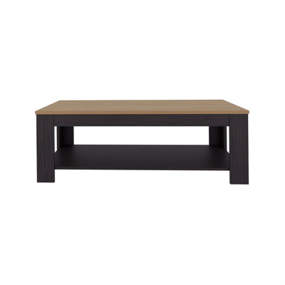 Rectangular Coffee Table With Lower Shelf