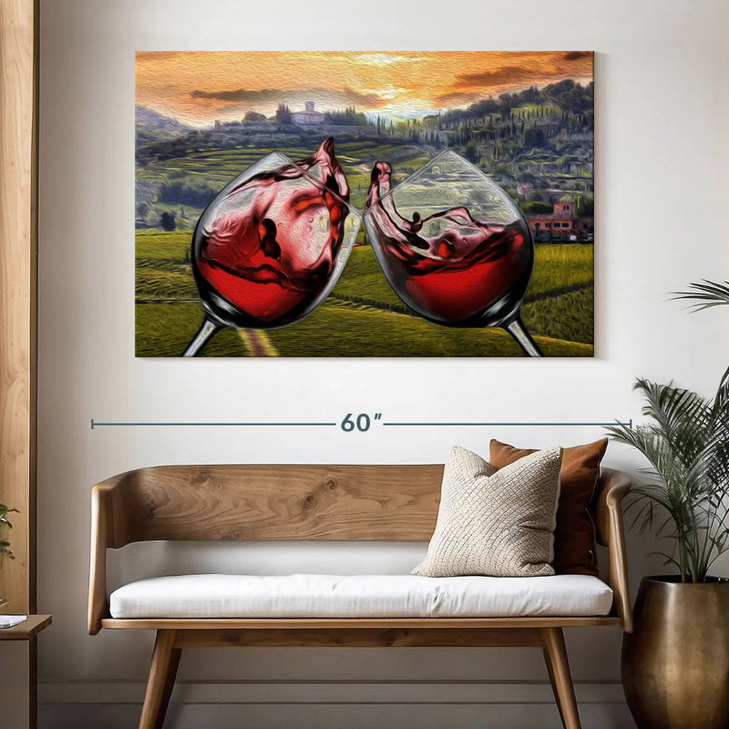 Yarlin Red Wine, 34" H x 51" W