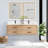 Cristo 60'' Wall Mounted Double Bathroom Vanity with Quartz Top-938838017