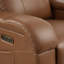 Fauteuil inclinable électrique Zero zero clearence recliner  avec appui-tête réglable à deux moteurs, similicuir résistant aux égratignures, recharge USB, brun-735082944