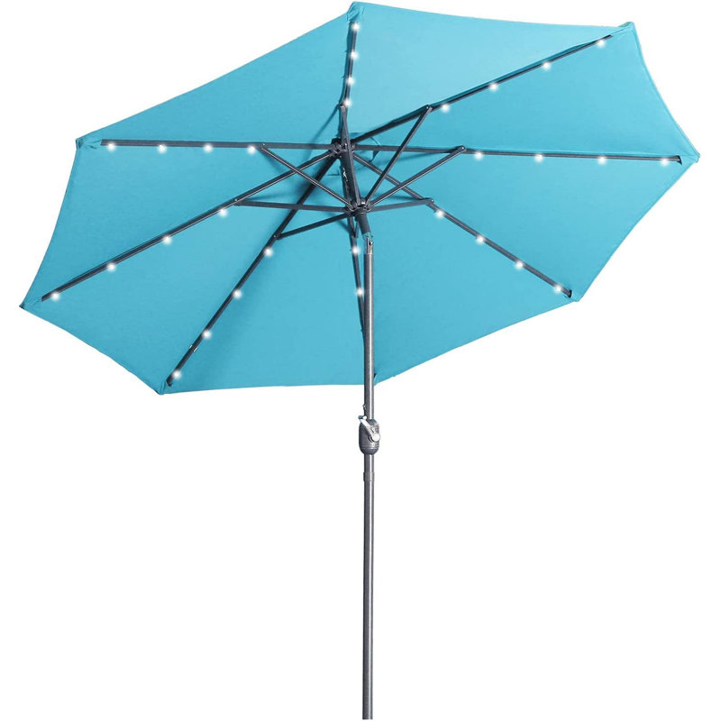 Parasol de marché 9 pi Dimitria, Bleu ciel
