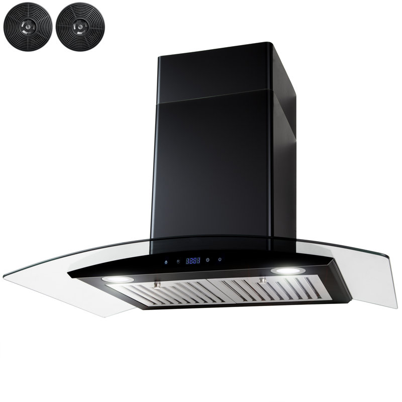 Hotte murale convertible 30 pouces 217 CFM en noir