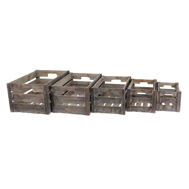 Ensemble de caisses en bois 5 pièces