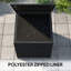Outsunny 72cm W 253L Polyethylene Plastic, Steel Deck Box in Black