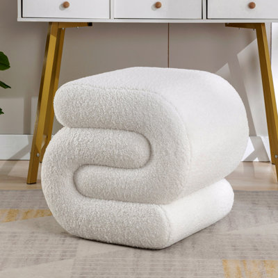 S-shape Ottoman, Makeup Stool Footstool