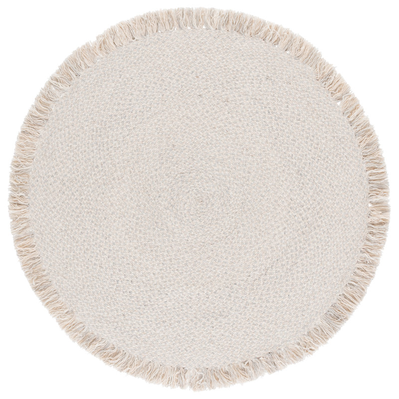 Tapis d'intérieur tressé à la main sans motif, 4'-0" x 4'-0" Round