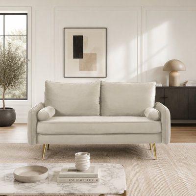 Causeuse moderne en velours 2 places