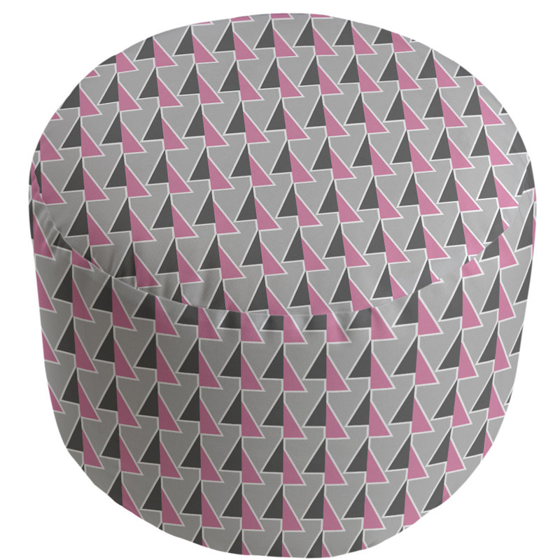 Upholstered Pouf, Pink