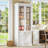 Rylay Storage Bookcase & 2 Glass Door Cabinets with 1 Open Storage &  3 Drawer-1295055750