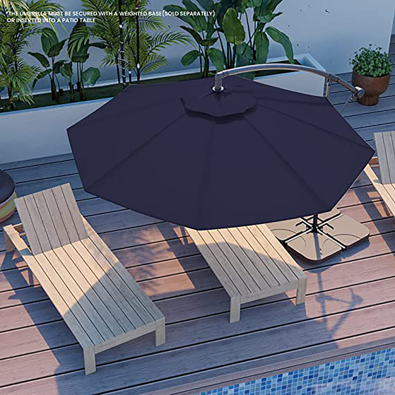 Hawkinsville 120'' Cantilever Umbrella, Navy