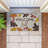Welcome Fall Leaf Border Outdoor Door Mat, design by Emily Cromwell, 18"x30"