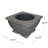 Light-Weight Concrete Wood Burning Square Fire Pit