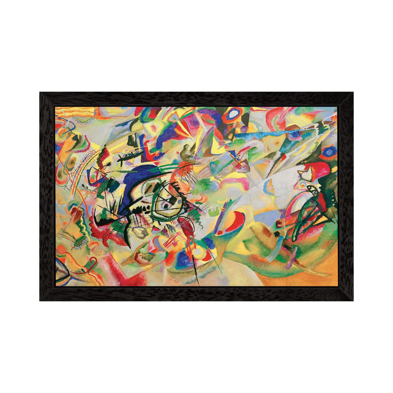 Composition VII by Wassily Kandinsky - Wrapped Canvas Painting, Black Framed, 66.04 cm H x 45.72 cm W