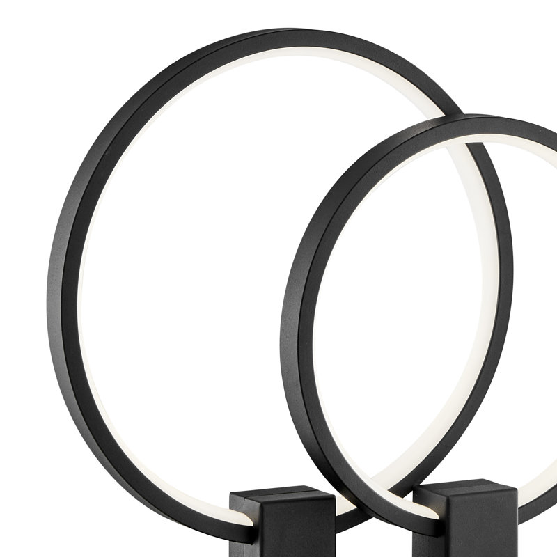 Lampe de table 15 po, Noir mat