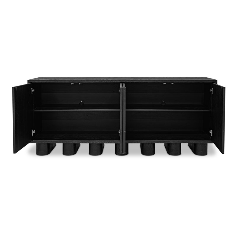 Buffet de 80 po Messer, Noir