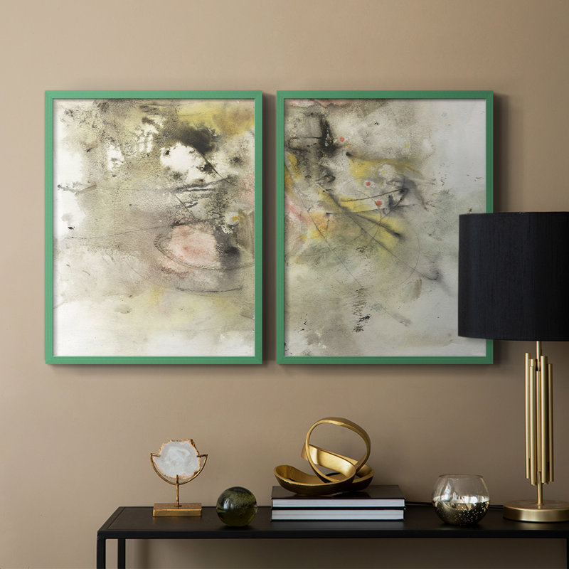 «Soft Inspiration I», reproduction encadrée de qualité supérieure - prête à être accrochée - aucun clou requis - aucun clou requis
