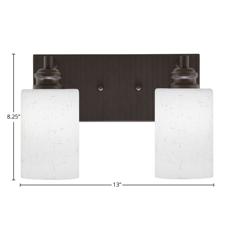 Éclairage pour meuble-lavabo à 2 lumières Jarke, Blanc