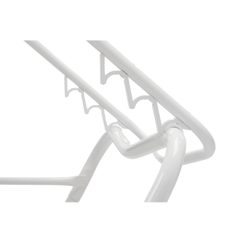Chaise longue sans accoudoirs empilable à plat en aluminium Gardenella, Blanc, Ciel