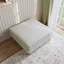 Repose-pieds carré rembourré en velours côtelé Seemab-105300527
