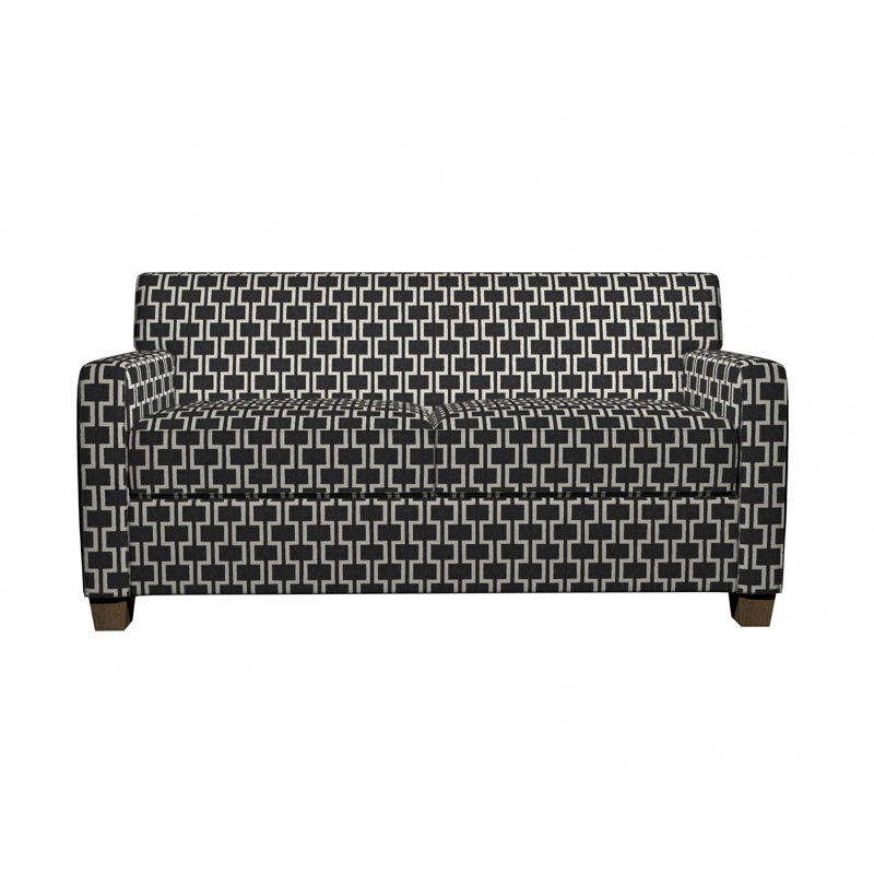 Tissu de lin géométrique, Noir 2