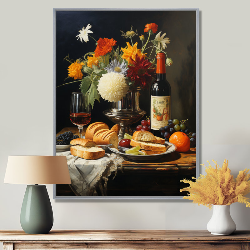 Nature, table à manger pique-nique - pique-nique, art mural, impressions sur toile, H 32 po x l 24 po x P 1 po