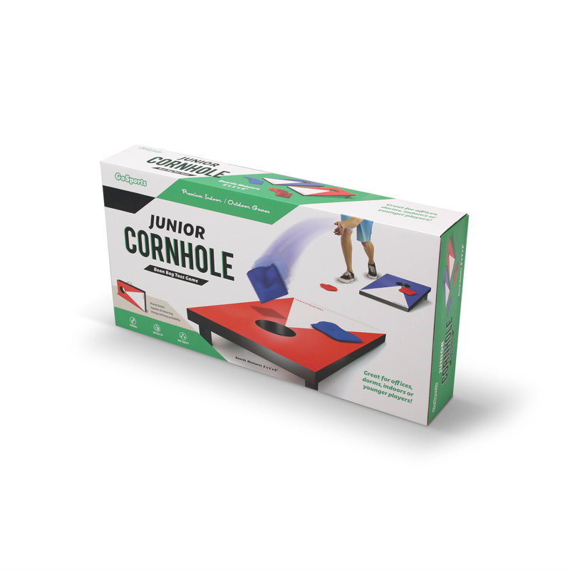 GoSports Junior Size Red and Blue Cornhole Game Set with 6 Bean Bags