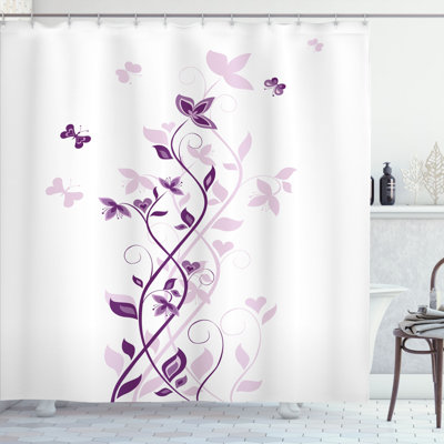 Leslie Shower Curtain with Hooks Included