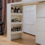 Commode de salle de bain 6 tiroirs avec bureau en L, bureau large et espace de rangement profond