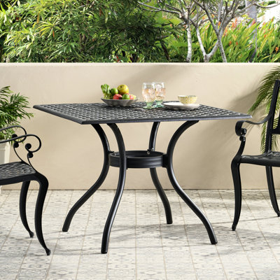 40.16" Square Black Sand Table, Aluminium, For Patio Leisure Lightweight 40.16 Square,