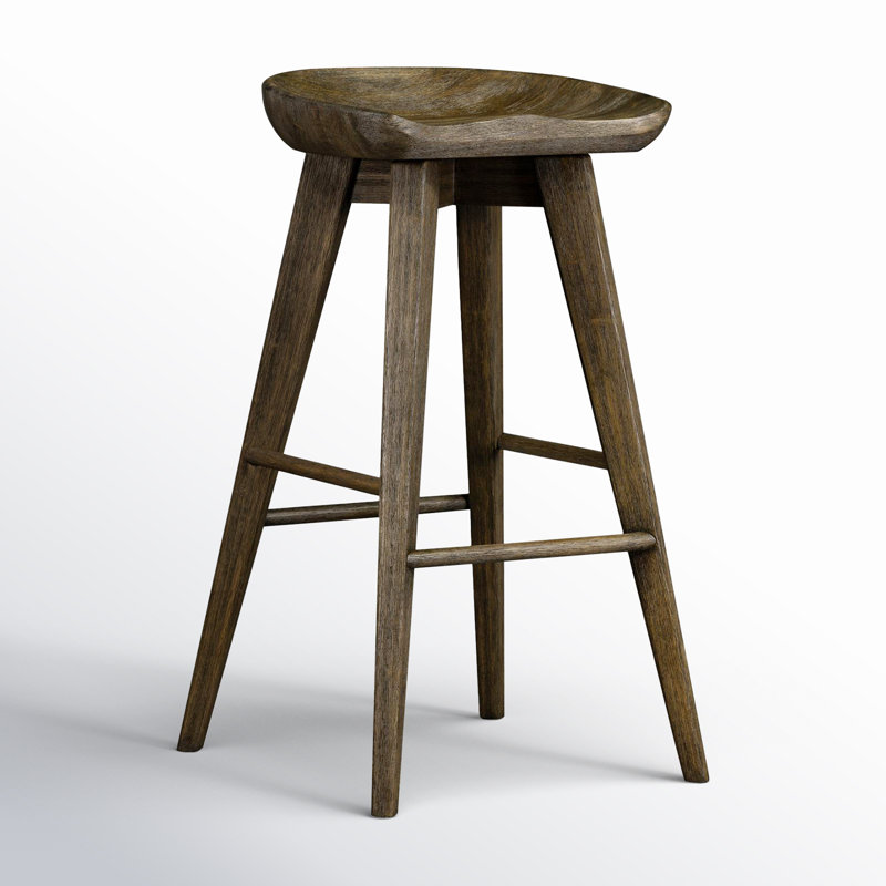 Union Swivel Solid Wood Stool, Bar Stool (24.75” Seat Height)