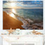 «Gili Island Tropical Beach - Seashore Circle», art mural en métal-1814643861-1814643866