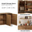 Classeur en bois de 61,6 po de largeur avec tablettes Aadham-1759752306