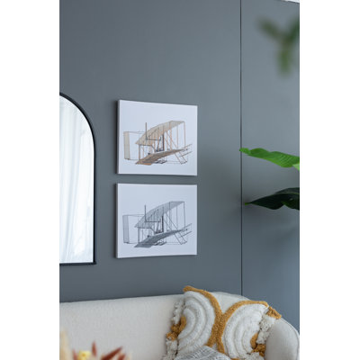 «Flight Diptych», ensemble de 2 reproductions sur toiles tendues