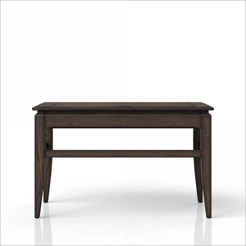 Bureaux | Bureau d'écriture 50 po avec tiroir de rangement Power Ready | Bois massif et panneau de fibres à densité moyenne