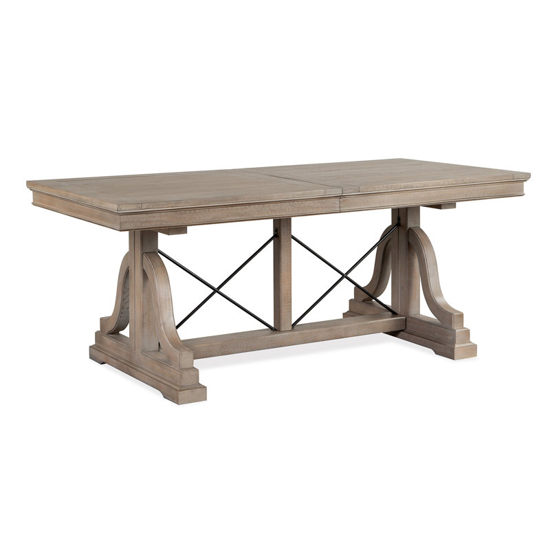 Radimir 38 " Extendable Rectangular with Solid Wood Base Dining Table, Brown