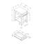 Table d'appoint, côté, bout, rangement, lampe, salon, chambre à coucher, stratifié brun, transitionnel-1653637728