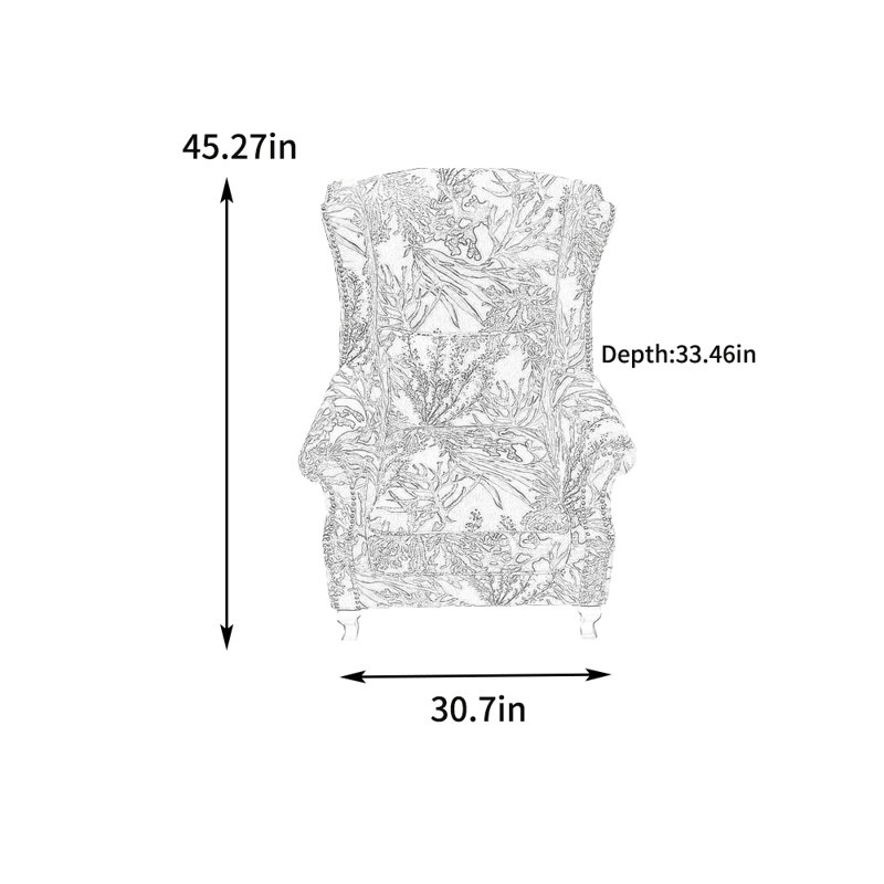 Fauteuil inclinable en tissu brodé et cadre en bois massif